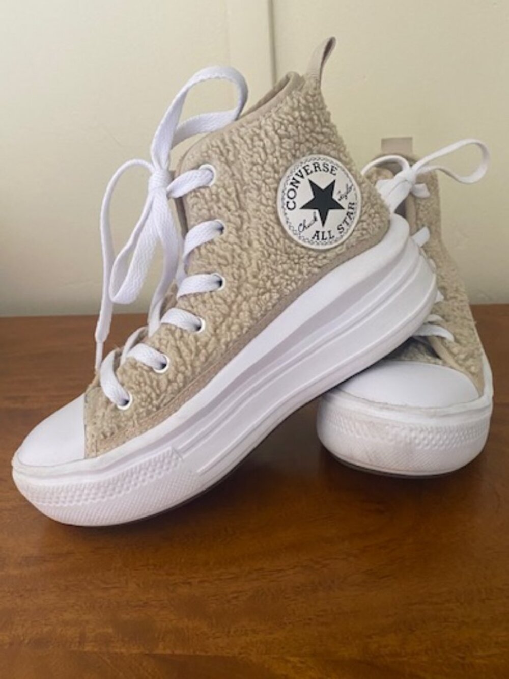 Converse Chuck Taylor All Star Move Platform High Sherpa Sneakers Little Girl 13
